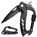 EDC Folding Pocket Knife with Multitool Carabiner – Survival Carabiner Featuring Bottle Opener, Window Breaker & Screwdriver, Compact Gear for Camping, Hiking & Everyday Carry