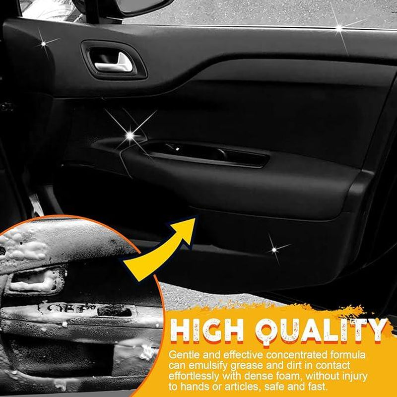 1-Bottle Foam Cleaner, Spray Foam Cleaner, Multi-Purpose Car Foam Cleaner, Lemon-Scented Car and Home Foam Cleaner, Powerful Kitchen and Car Stain Remover Spray (200Ml)